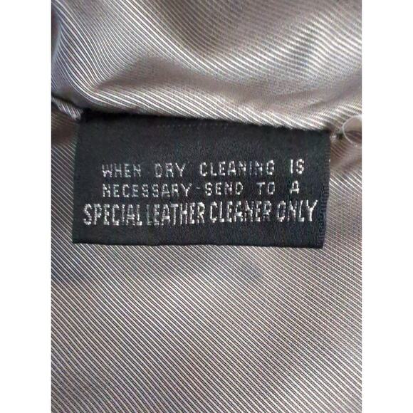 Wilsons Leather Black Tailored Button Up Leather Jacket Women Size L Lining flaw - Picture 5 of 12